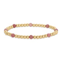 Stretch Beaded Bracelet With Stone Accents