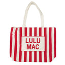 Lulu Mac Canvas Tote Red/White Stripe