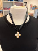 Pearl Cross Scarf Necklace