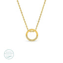 Contemporary Water Resistant Pave Pendant
