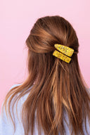 Claw Hair Clip Set - Gold Confetti - 2 Pcs