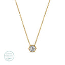 Contemporary Faux Diamond Necklace - Water Resistant