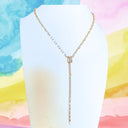 Ruby Baguette Lariat