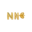 Assorted Initial Studs on Velvet