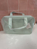 Clear Coat Toiletry Case Pink/Green Stripe
