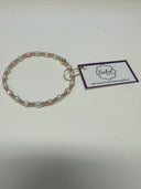 Pink Flamingo and Pearl Gold Bracelet