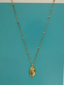 Diamond Football Necklace
