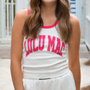 LULUMAC Hot Pink & White Tank Top