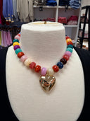 Candy Stone Heart Necklace