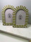 Hazel Mazel Striped Scalloped Frame