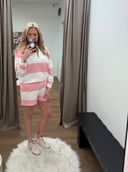 Sorbet Pink Stripe Short