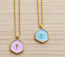 Golden Cross Coin Necklace