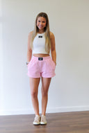 Lulu Mac Light Pink Waffle Short