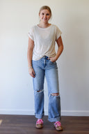 Haley Slub Cuff Tee