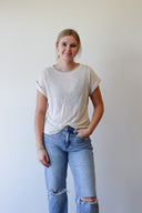 Haley Slub Cuff Tee