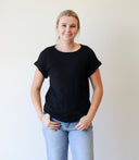 Haley Slub Cuff Tee
