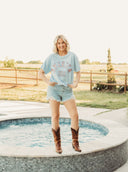 America USA Light Blue Tee