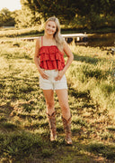 Ruby Ruffle Tank