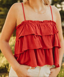 Ruby Ruffle Tank
