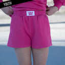 Lulumac Kid Terry Cloth Shorts Hot Pink