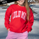 Girls LuluMac Red/ Pink and White Gingham Sweatshirt