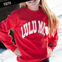 Girls LuluMac Red/White Sweatshirt