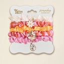 Sicily Stripes Pink Scrunchie Charm Set
