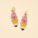 Pencil Me In Beaded Earrings