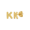 Assorted Initial Studs on Velvet
