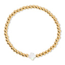 4mm Bracelet With Shell Quatrefoil Accents