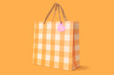 Gift Bags - Orange Gingham