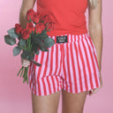 Lulumac Red/Pink Stripe Boxer Short